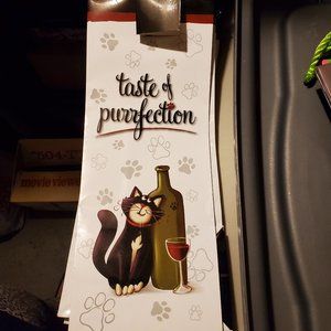 Epic Products Wine Bag Cat "Taste of Purrfection", Set of 6 New with Tags